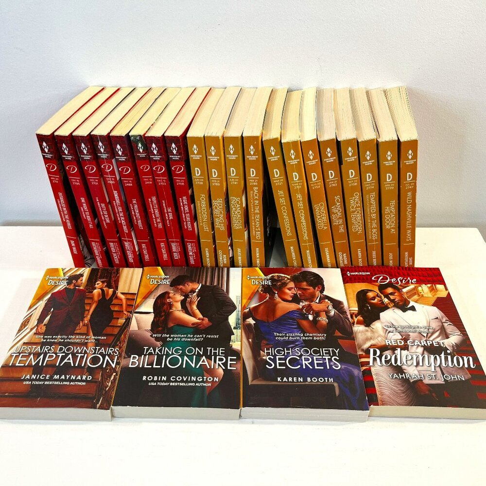 Lot of 24 "Harlequin Desire" Paperback Romance Novels - Excellent condition!